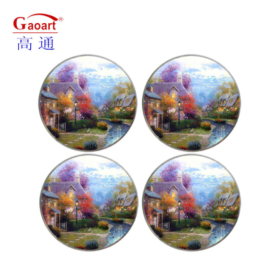 Αειφόρος σχεδιασμός Διαφανές πλωτό γυαλί Coaster Mats Pads για διακόσμηση τραπεζιού 3000 Sets