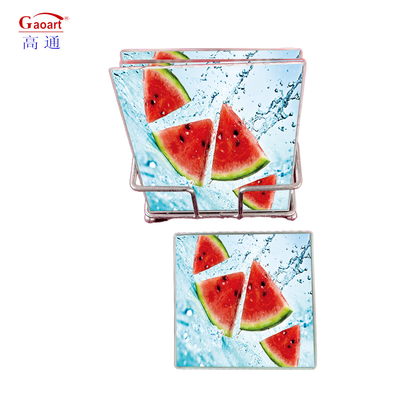 Αειφόρος σχεδιασμός Διαφανές πλωτό γυαλί Coaster Mats Pads για διακόσμηση τραπεζιού 3000 Sets
