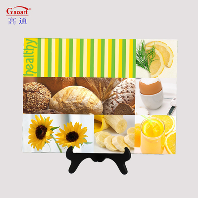 Σκληροποιημένη κουζίνα Placemat Custom λαχανικά ορθογώνιο για το στρογγυλό γυαλί τραπεζάκι