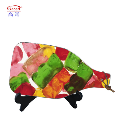 Προσαρμοσμένο χρώμα εργαλεία κουζίνας Placemat σε σχήμα μπουκάλι κρασιού για θραυστημένη κοπή σανίδα