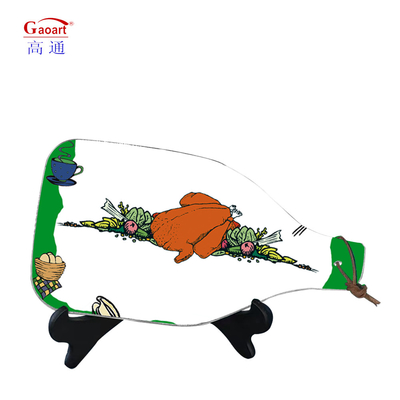 Προσαρμοσμένο χρώμα εργαλεία κουζίνας Placemat σε σχήμα μπουκάλι κρασιού για θραυστημένη κοπή σανίδα