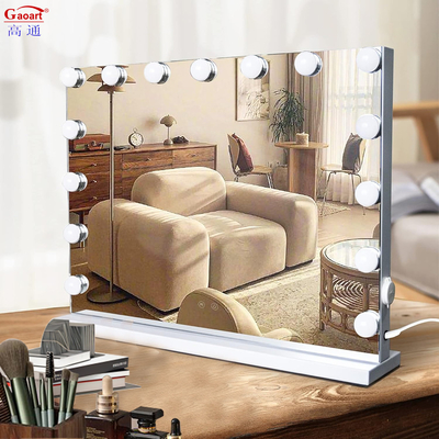 Προσαρμόσιμο μακιγιάζ μοντέλου Vanity Hollywood Led Mirror με φινίρισμα Chrome