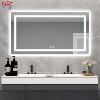 Μεγάλο LED φωτισμένο καθρέφτη μπάνιου Custom έξυπνο μακιγιάζ τοίχος διακόσμηση με το ακουστικό διακόπτη