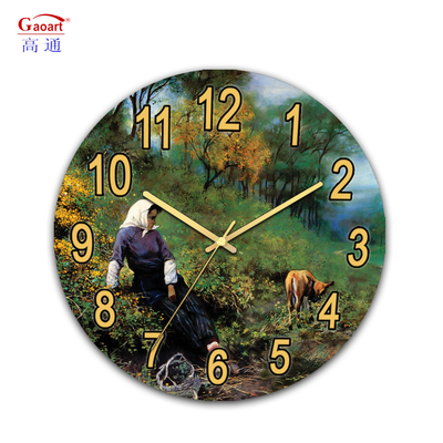 Κουάρτζος Τύπος Κινητικότητα Custom Sublimation Glass Decor UV ρολόι για υπνοδωμάτιο και μπάνιο