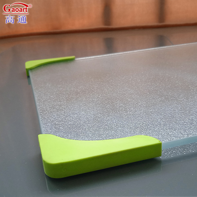 Όλες οι εποχές Placemat λειτουργία κουζίνα γυαλί κοπή σανίδας με 4Pcs γωνίες θερμαινόμενο σχεδιασμό