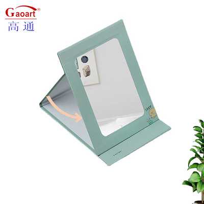 Επιπλέον λογότυπο Vanity Travel Cosmetic Heart Shape Makeup Mirror με επικαλυμμένο χαρτί