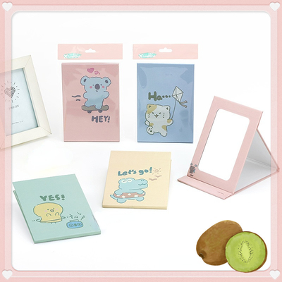 Επιπλέον λογότυπο Vanity Travel Cosmetic Heart Shape Makeup Mirror με επικαλυμμένο χαρτί