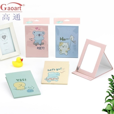 Επιπλέον λογότυπο Vanity Travel Cosmetic Heart Shape Makeup Mirror με επικαλυμμένο χαρτί