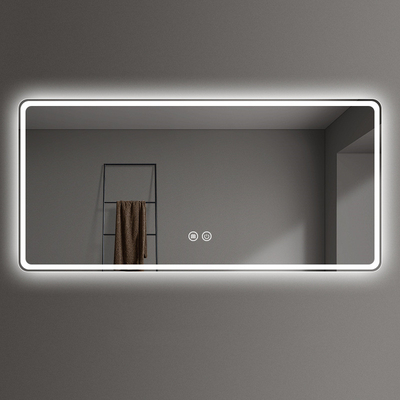 4mm αδιάβροχο καθρέφτη μπάνιου LED με διακόπτη οθόνης αφής και ασημένιο καθρέφτη