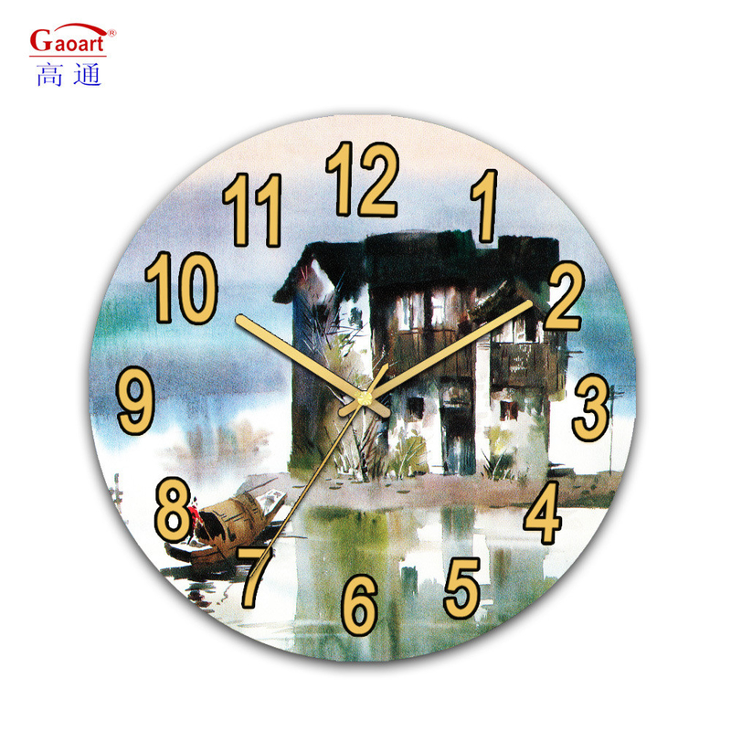 Κουάρτζος Τύπος Κινητικότητα Custom Sublimation Glass Decor UV ρολόι για υπνοδωμάτιο και μπάνιο