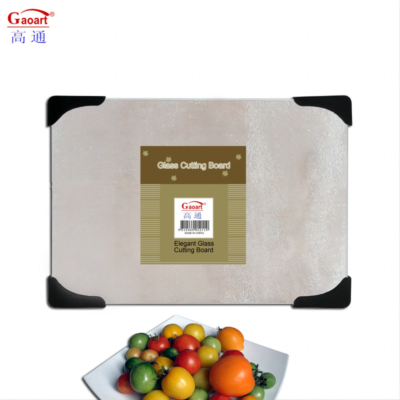 Όλες οι εποχές Placemat λειτουργία κουζίνα γυαλί κοπή σανίδας με 4Pcs γωνίες θερμαινόμενο σχεδιασμό