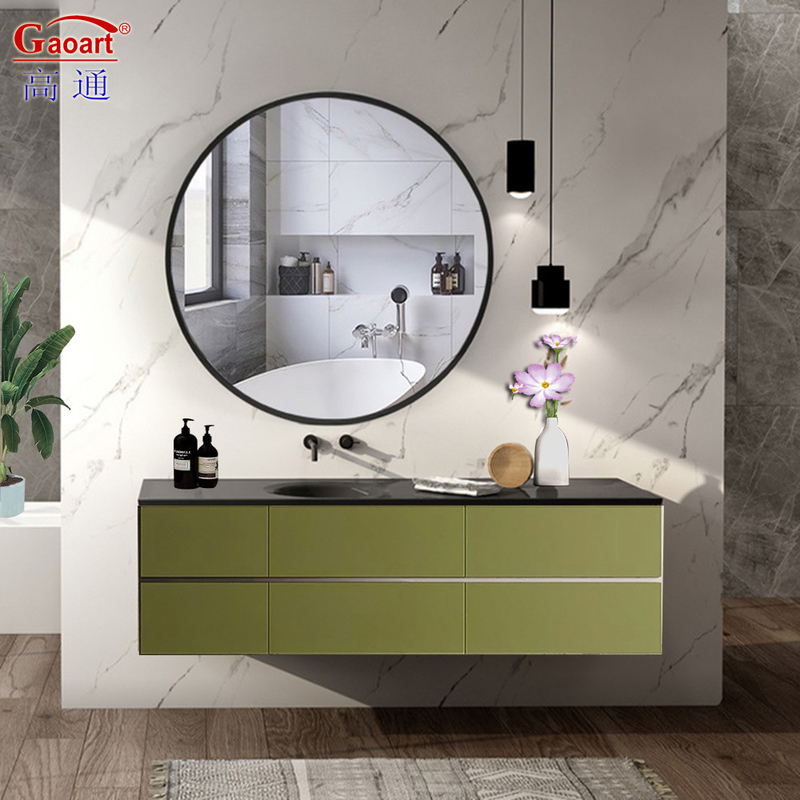 Σχεδιασμός Art Deco Βιντέιζ μπάνιο Στυλ λανιάρδου Στρογγυλή διακόσμηση σπιτιού πλαστικό κάδρο καθρέφτη